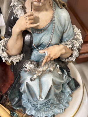 Lot 30 - Large Capodimonte porcelain group, L’Eredita.