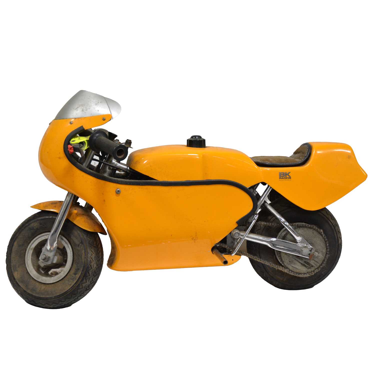 Lot 376 - BK Racing mini motorcycle, as found.