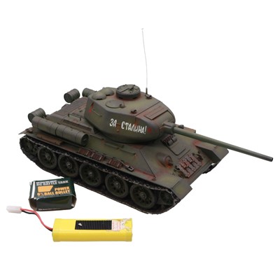 Lot 140 - Remote Control T34-85 scale model tank, with firing pellets, no control unit.