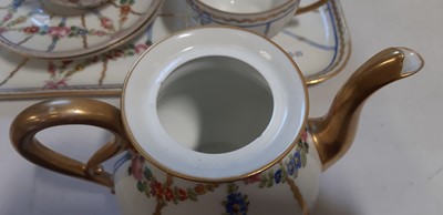 Lot 31 - French Palais Royale style porcelain tea-for-two