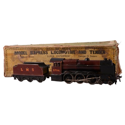 Lot 264 - Bassett-Lowke O gauge model railway live steam locomotive and tender, "Super Enterprise"