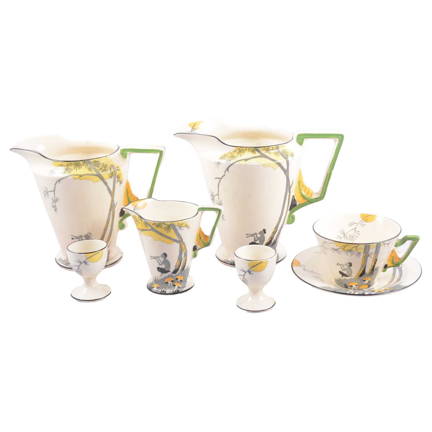 Lot 41 - Burleigh Ware Art Deco part tea service, and other decorative ceramics