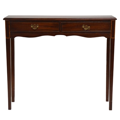Lot 415 - Mahogany console table, craftsman made