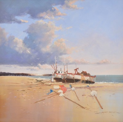 Lot 284 - Graham Petley, Repairing the nets