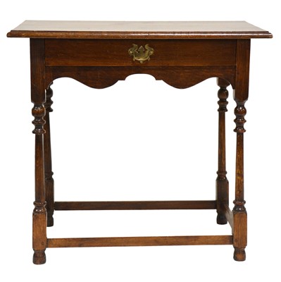 Lot 429 - George III style oak side table, craftsman made
