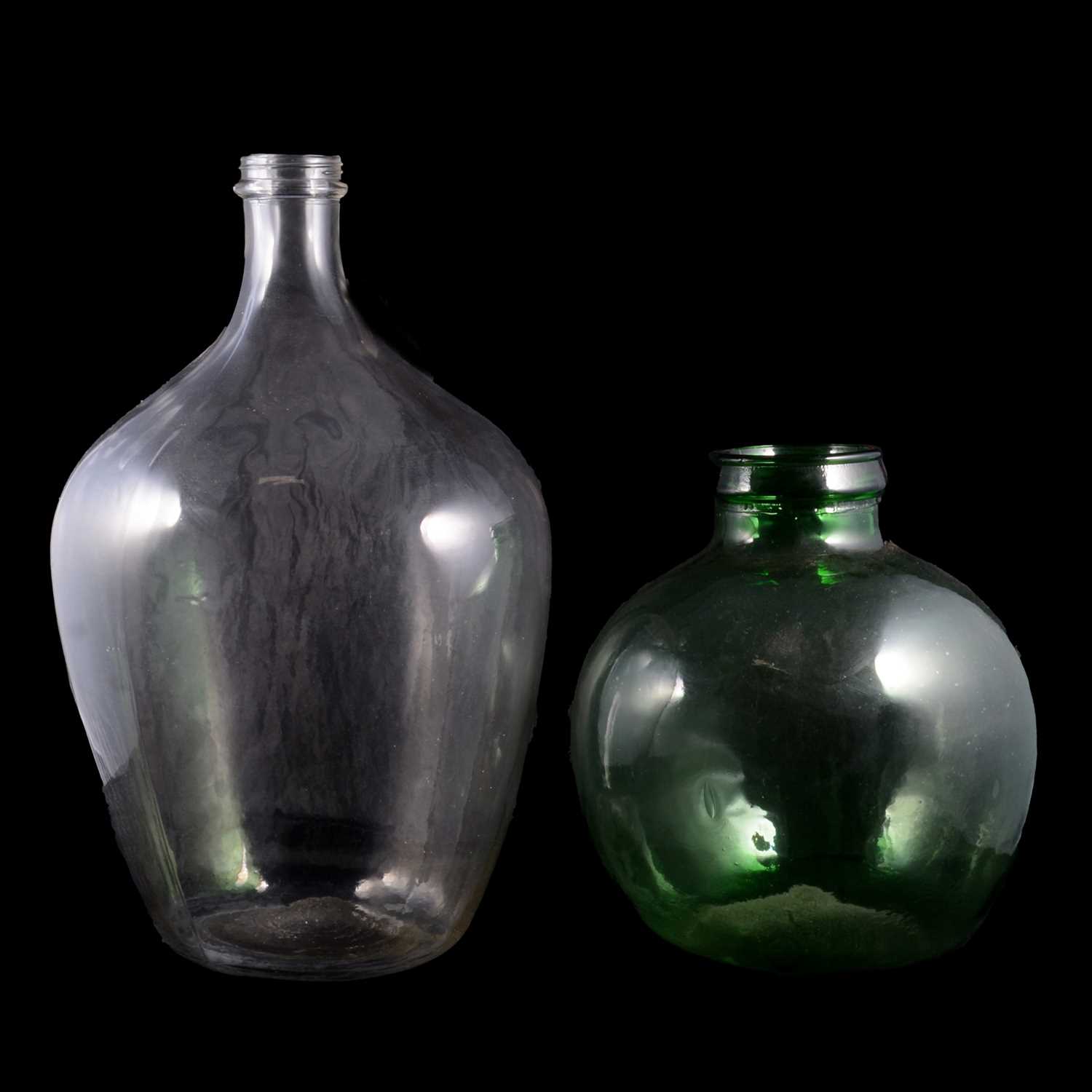 Lot 44 - Large vintage demijohn carboy vase, and a Viresa terrarium vase.