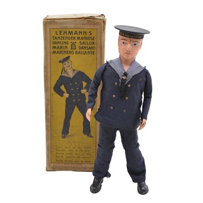 Lot 309 - Lehmann's Tinplate Clockwork Dancing Sailor, boxed