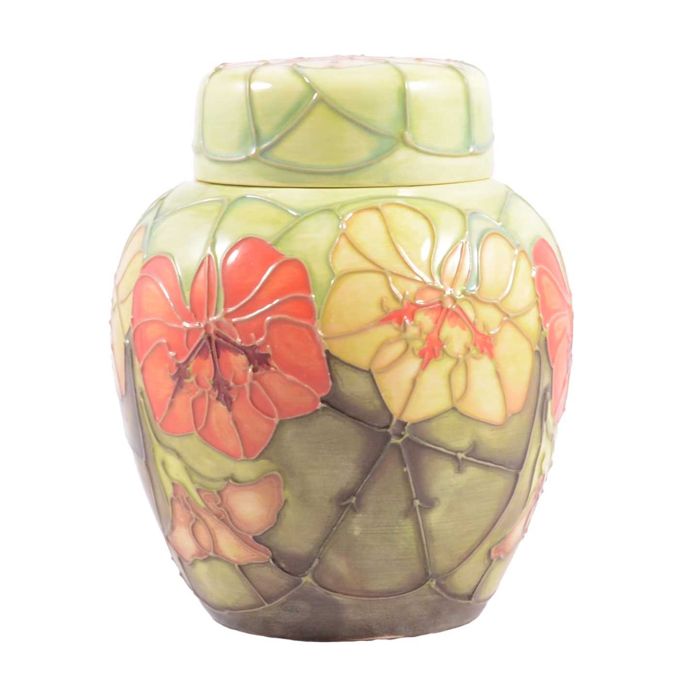 Lot 7 - Moorcroft Pottery – a Nasturtium pattern ginger jar.