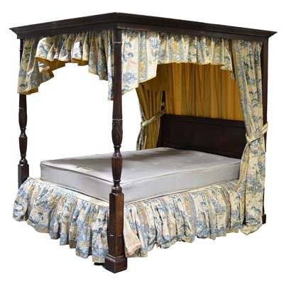 Lot 488 - George III style mahogany full tester bed