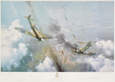 Lot 295 - Frank Wootton, Battle over London, limited...