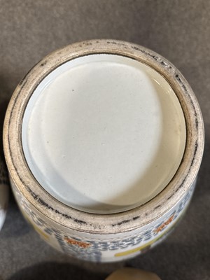 Lot 25 - Pair of large late Chinese polychrome jars