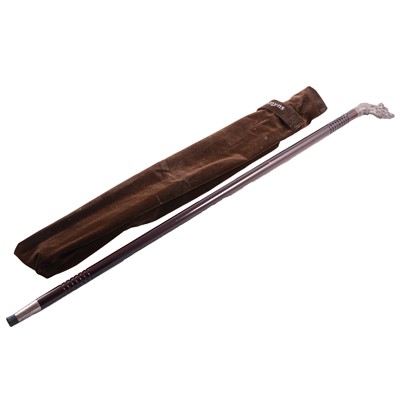 Lot 108 - Silver mounted walking stick, William Comyns