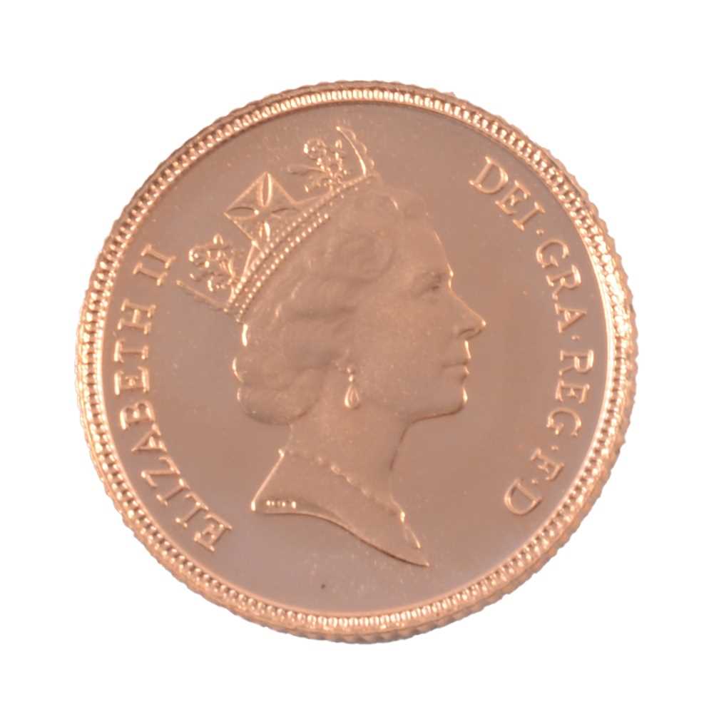 Lot 212 - Gold Half Sovereign Coin, Elizabeth II 1985.