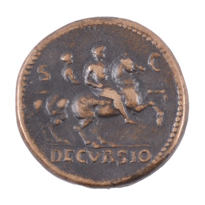 Lot 209 - Two silver denarius, and two Roman sestertius.