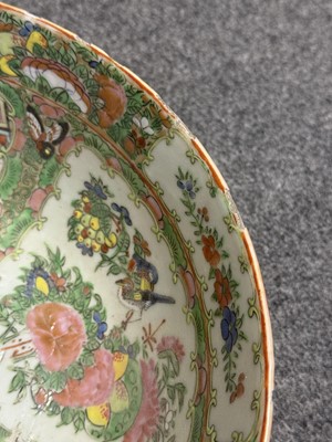 Lot 23 - Samson porcelain bowl, Cantonese bowl, two other bowls and a pair of Chinese vases