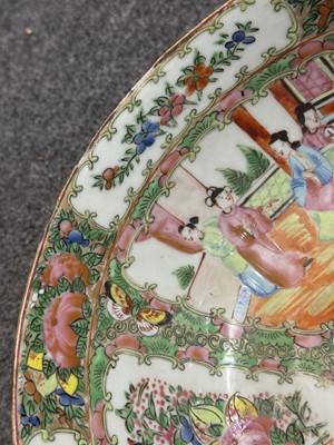 Lot 23 - Samson porcelain bowl, Cantonese bowl, two other bowls and a pair of Chinese vases