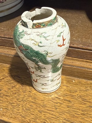 Lot 23 - Samson porcelain bowl, Cantonese bowl, two other bowls and a pair of Chinese vases