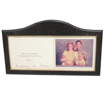 Lot 34 - Royal interest; King Charles III then HRH Prince Charles and Princess Diana signed Christmas card