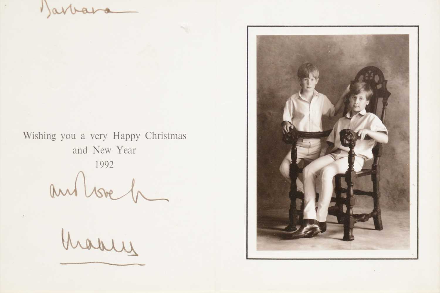 Lot 40 - Royal interest; King Charles III then HRH Prince Charles signed Christmas card