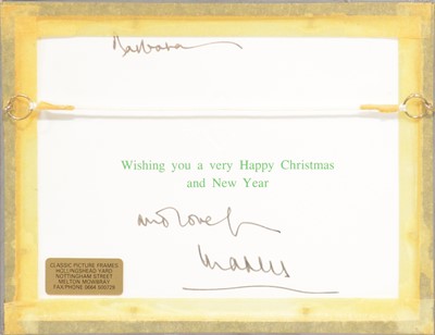 Lot 42 - Royal interest; King Charles III then HRH Prince Charles signed Christmas card