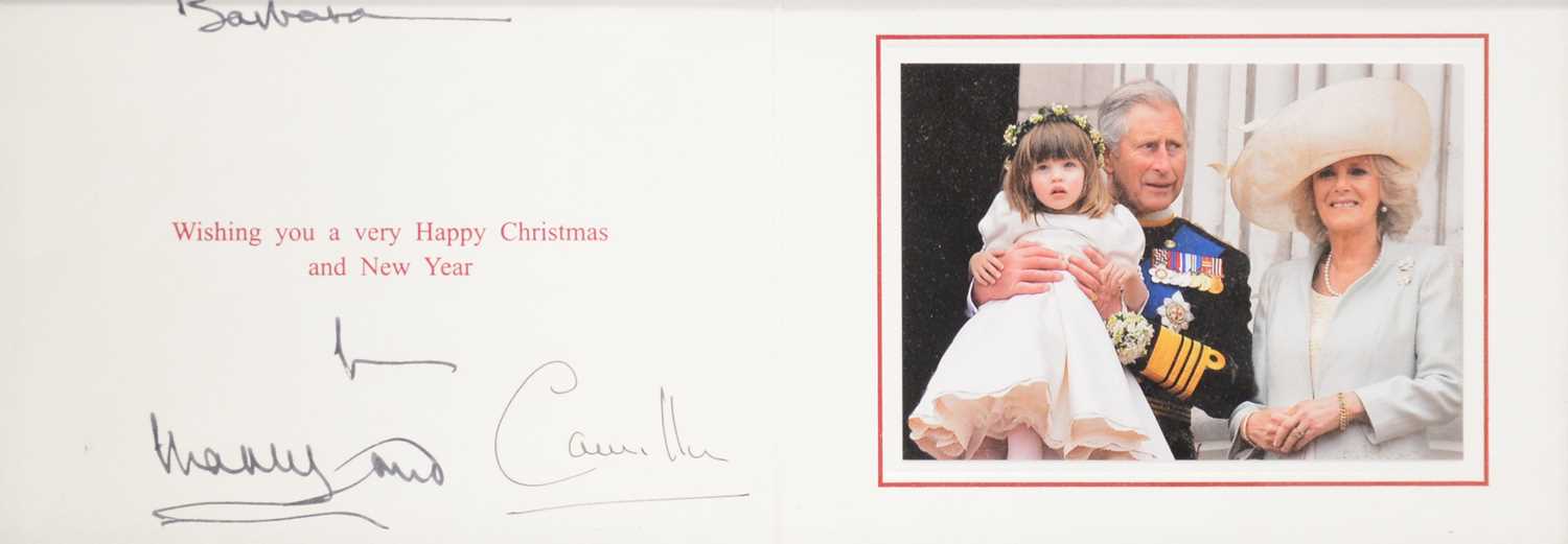 Lot 52 - Royal interest; King Charles III then HRH Prince Charles and Camilla, signed Christmas card