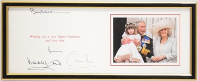 Lot 52 - Royal interest; King Charles III then HRH Prince Charles and Camilla, signed Christmas card