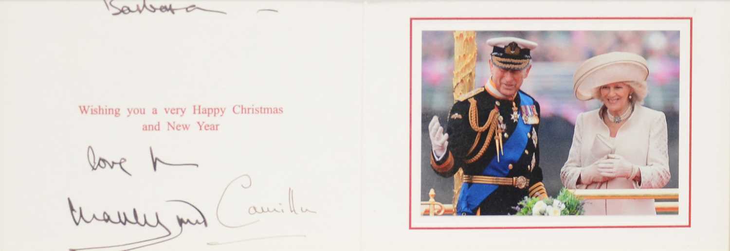 Lot 53 - Royal interest; King Charles III then HRH Prince Charles and Camilla, signed Christmas card