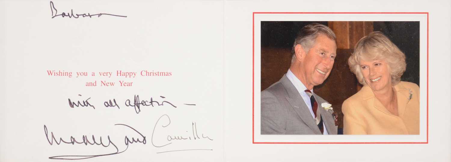 Lot 57 - Royal interest; King Charles III then HRH Prince Charles and Camilla, signed Christmas card
