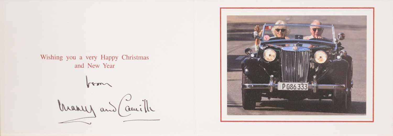 Lot 58 - Royal interest; King Charles III then HRH Prince Charles and Camilla, signed Christmas card