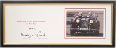 Lot 58 - Royal interest; King Charles III then HRH Prince Charles and Camilla, signed Christmas card