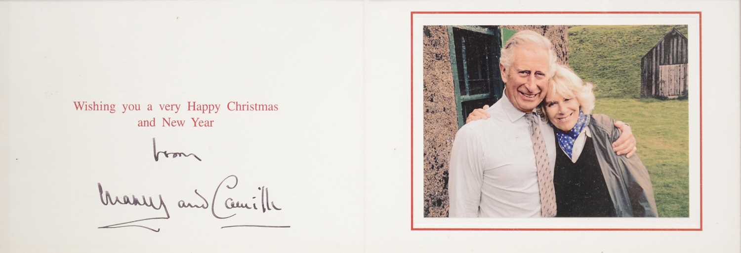 Lot 59 - Royal interest; King Charles III then HRH Prince Charles and Camilla, signed Christmas card