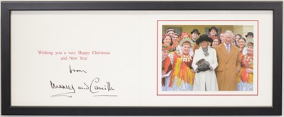 Lot 60 - Royal interest; King Charles III then HRH Prince Charles and Camilla, signed Christmas card
