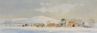 Lot 295 - Michael Barnfather, Snowy Sunday at Beddingham