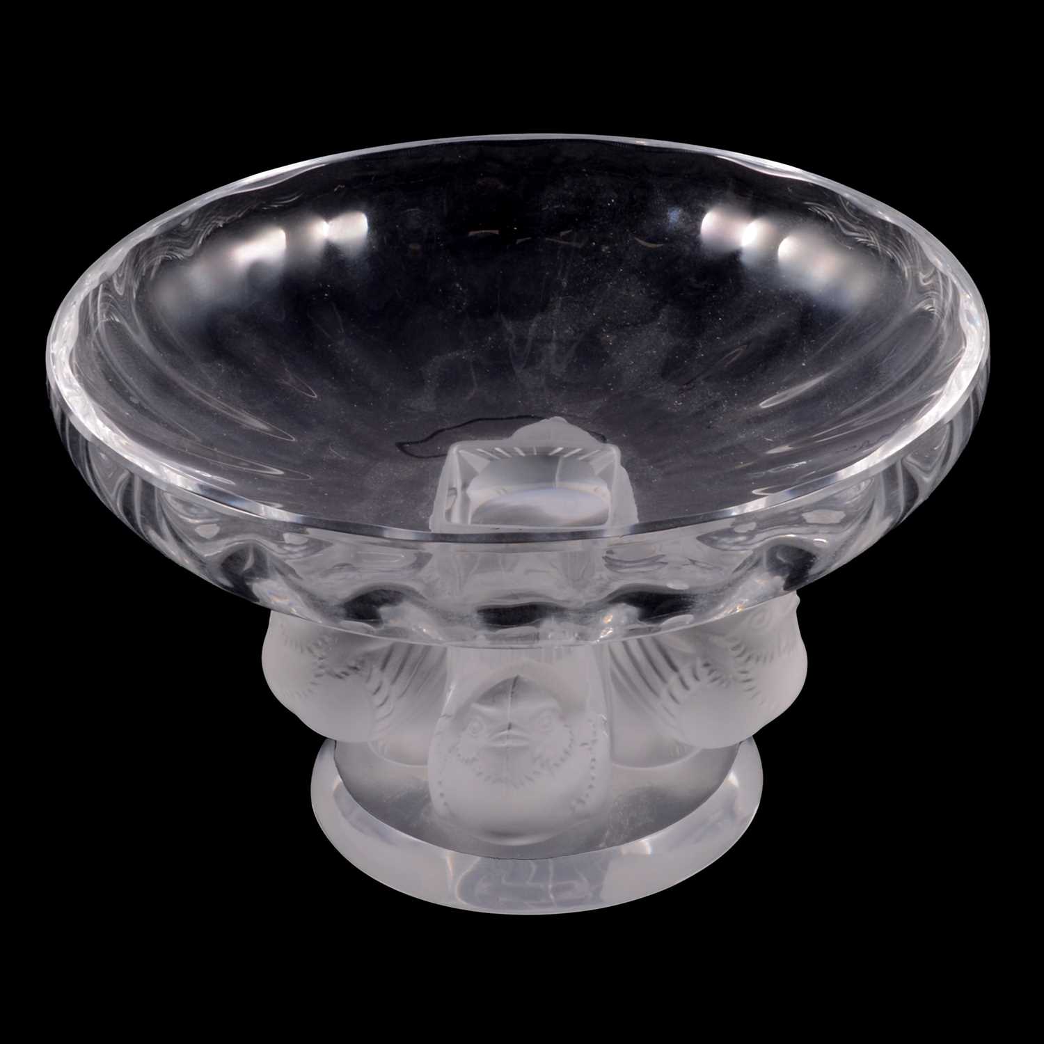 Lot 68 - Lalique Crystal, a 'Nogent' design pedestal bowl