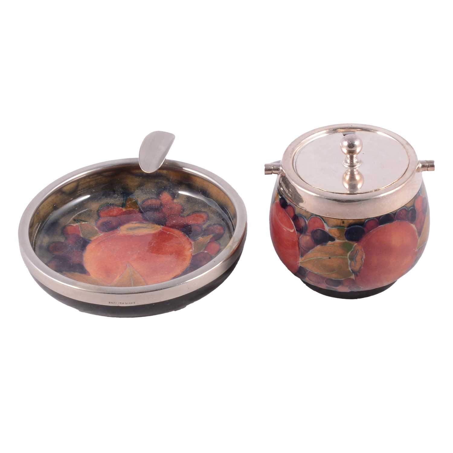 Lot 48 - Moorcroft Pottery, two 'Pomegranate' design pieces, 1920s