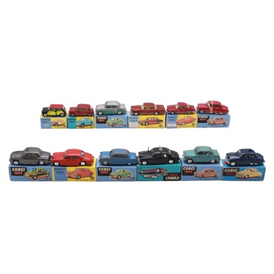 Lot 35 - Twelve Corgi die-cast vehicles, mostly playworn or repainted