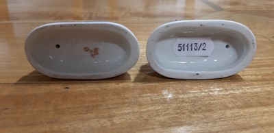 Lot 4 - Pair of Staffordshire dog pen stands, and another pair of smaller dalmation dogs
