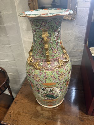 Lot 24 - Cantonese polychrome vase