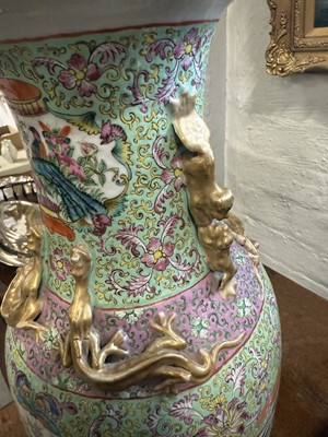 Lot 24 - Cantonese polychrome vase
