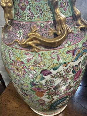 Lot 24 - Cantonese polychrome vase