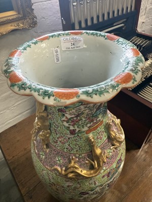 Lot 24 - Cantonese polychrome vase