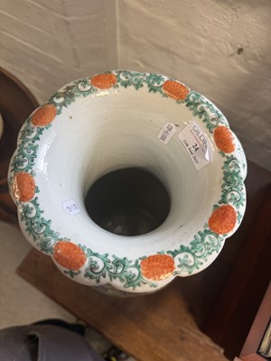 Lot 24 - Cantonese polychrome vase