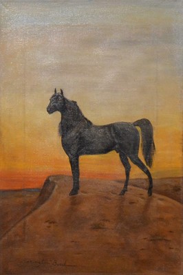 Lot 270 - After Harrington Bird, Horse in desert landscape