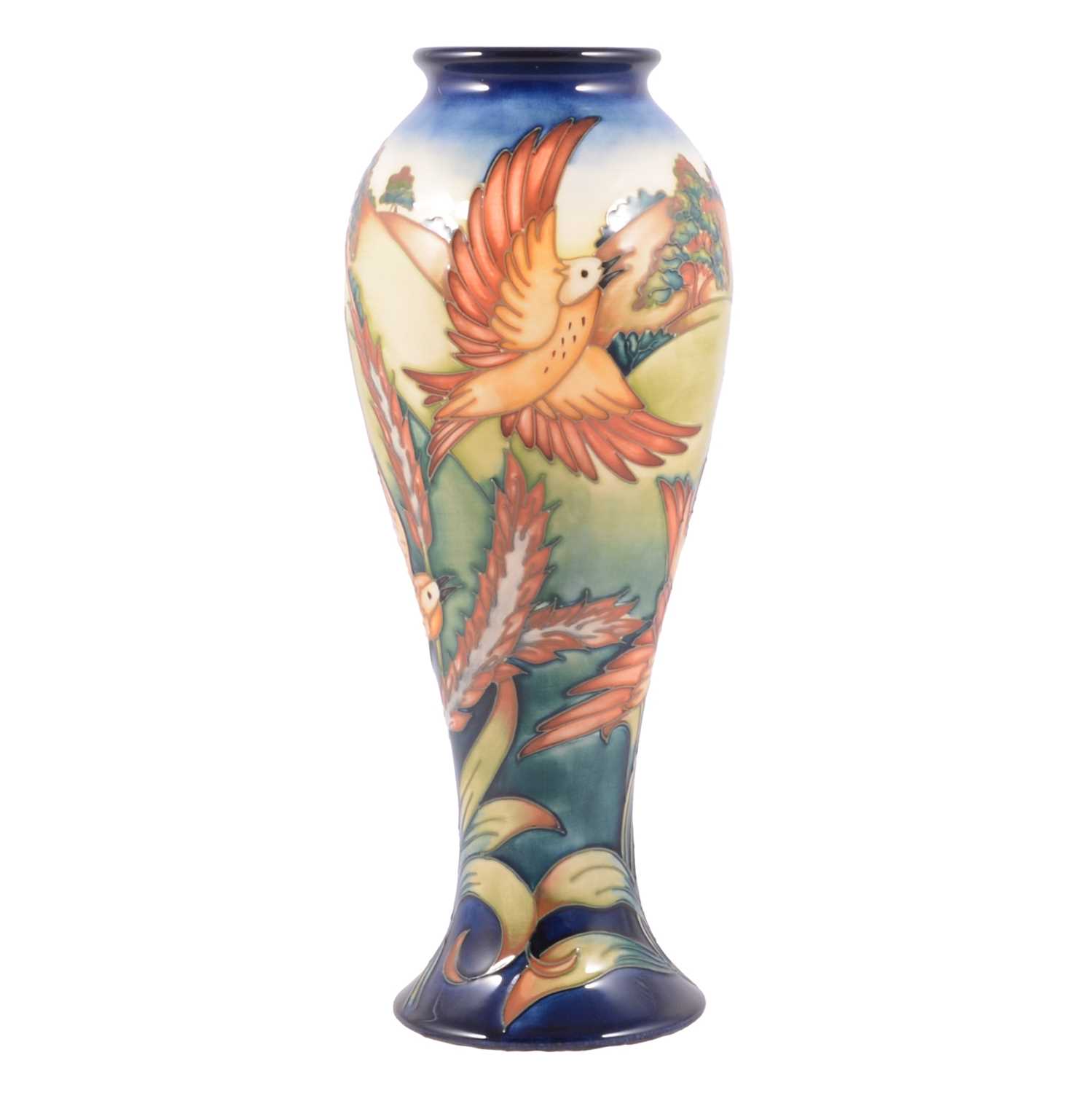 Lot 60 - Moorcroft Pottery, a limited edition 'Lark Ascending' vase by Philip Gibson