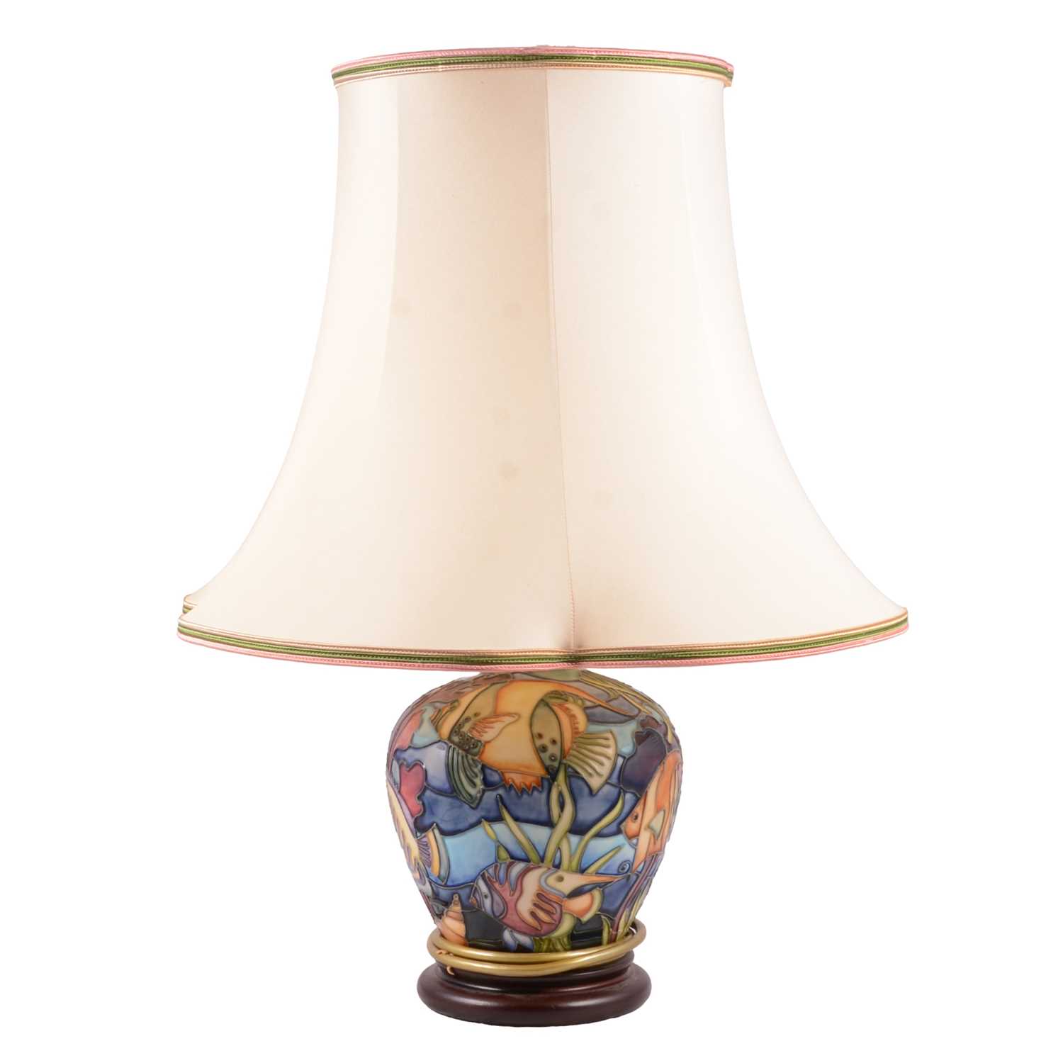 Lot 62 - Moorcroft Pottery, a 'Martinique' pattern table lamp by Jeanne McDougall