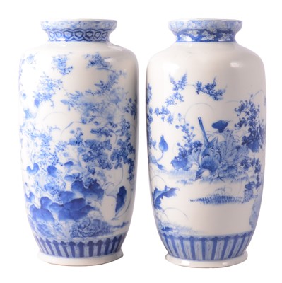 Lot 16 - Pair of Japanese porcelain vases