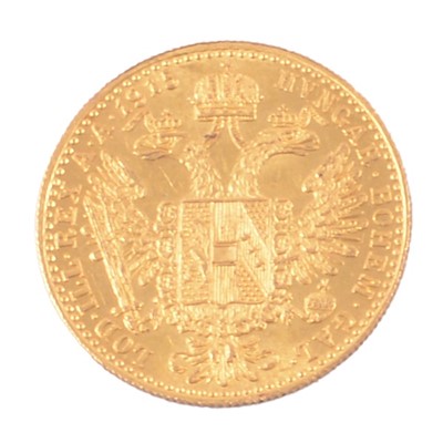 Lot 147 - A Gold Austrian 1 Ducat Coin, 1915