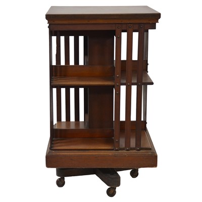 Lot 391 - Victorian walnut revolving bookcase