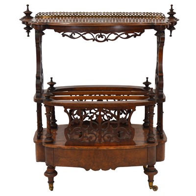Lot 404 - Victorian burr walnut Canterbury