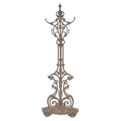 Lot 438 - Cast metal hall stand, Edwardian style